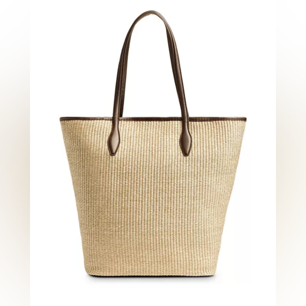 Madewell Straw and Leather tote